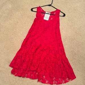 Free People red lace dress